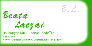 beata laczai business card